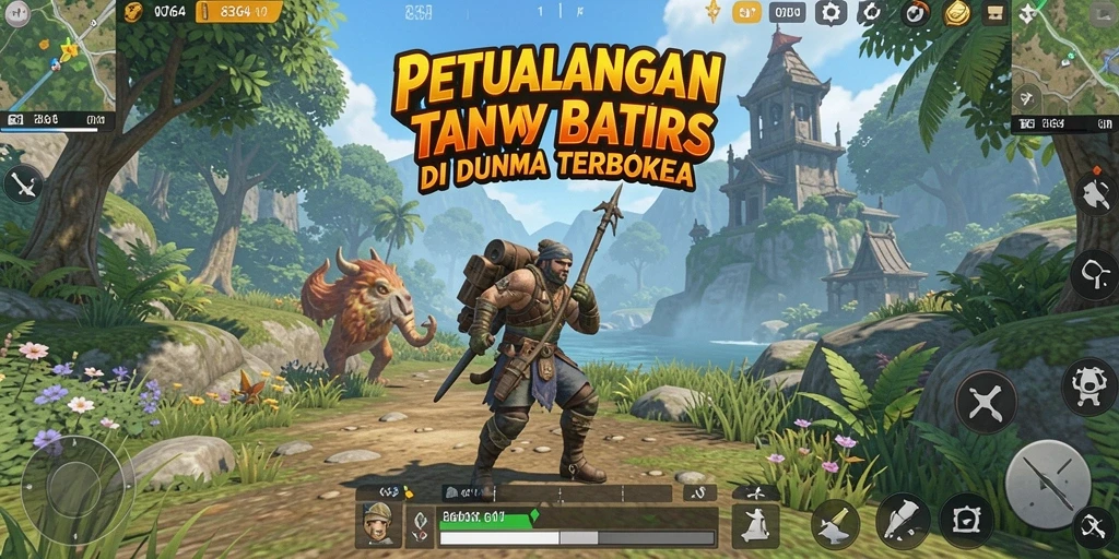 Screenshot gameplay menunjukkan eksplorasi menarik di dunia terbuka.