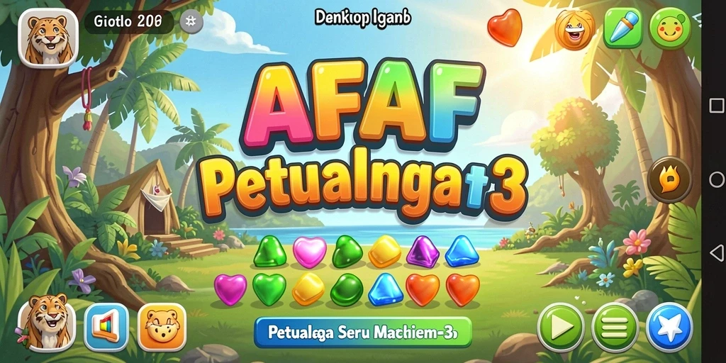 Tampilan gameplay AFAF yang menarik dalam genre Match-3.