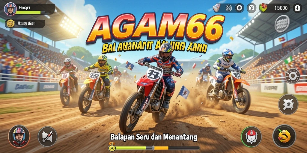 Tampilan gameplay AGAM66 yang menegangkan saat balapan.