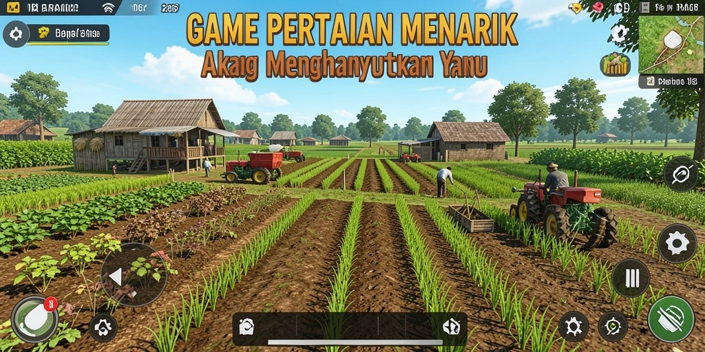 Tampilan gameplay BARA22 yang menawan dalam pertanian.