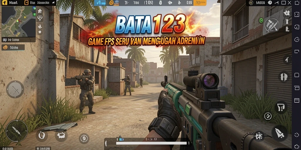 Tampilan aksi seru BATA123 dalam gameplay FPS.