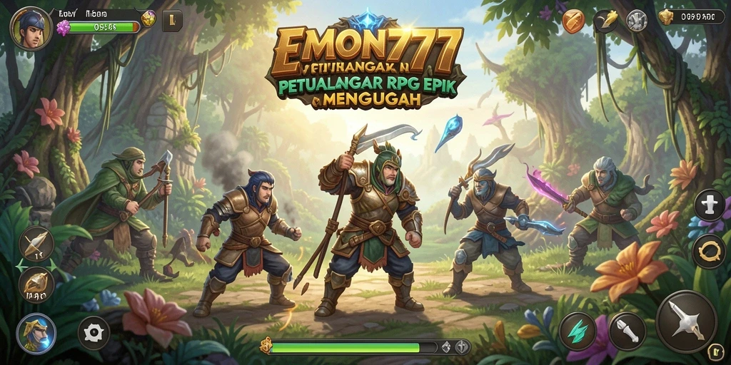 Tampilan gameplay menakjubkan di dunia RPG EMON777.