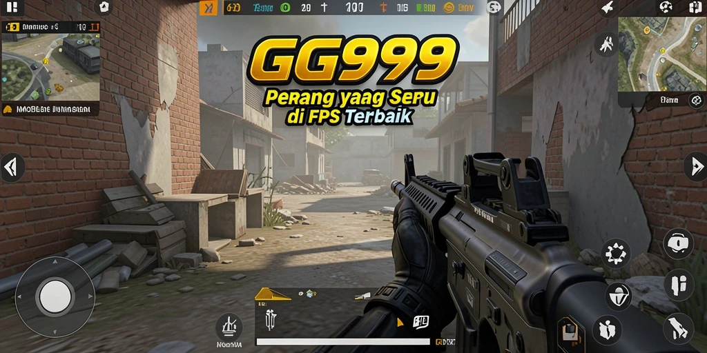 Screenshot menampilkan aksi sengit dalam gameplay FPS GG999.