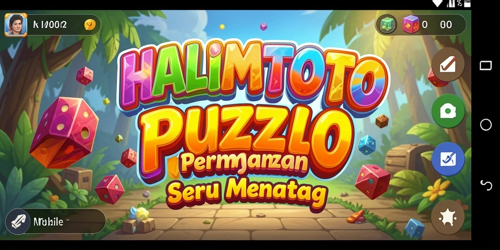 Tampilan gameplay HALIMTOTO dengan teka-teki yang menantang dan menyenangkan.