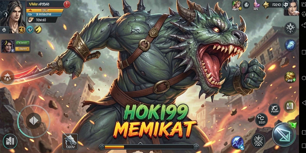 Tangkapan layar HOKI99 menampilkan pertarungan yang intens dan grafis memikat.