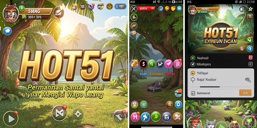 Tampilan gameplay seru HOT51 yang penuh tantangan.