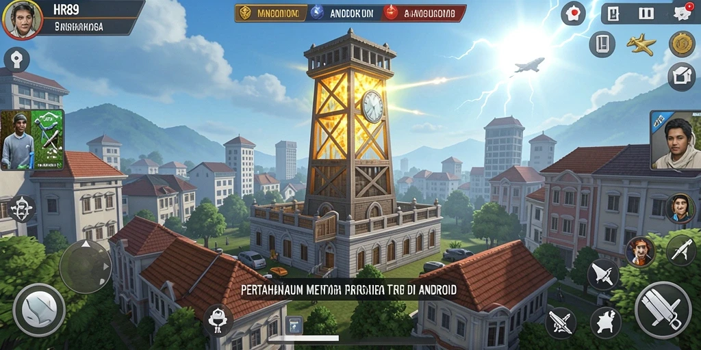 Tangkapan layar menunjukkan aksi seru dalam game Tower Defense.