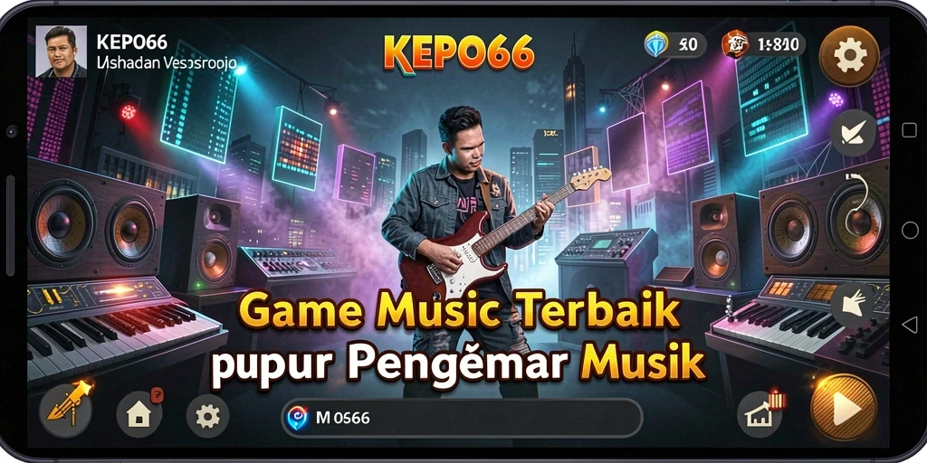 Tampilan menarik dari gameplay KEPO66 yang menampilkan interaksi musik.