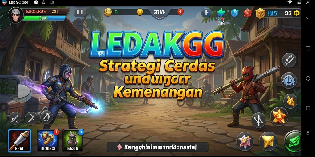 Tampilan gameplay strategis dalam LEDAKGG yang menegangkan.