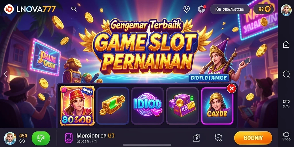 Tampilan gameplay LNOVA777 yang seru dengan fitur slot menarik.