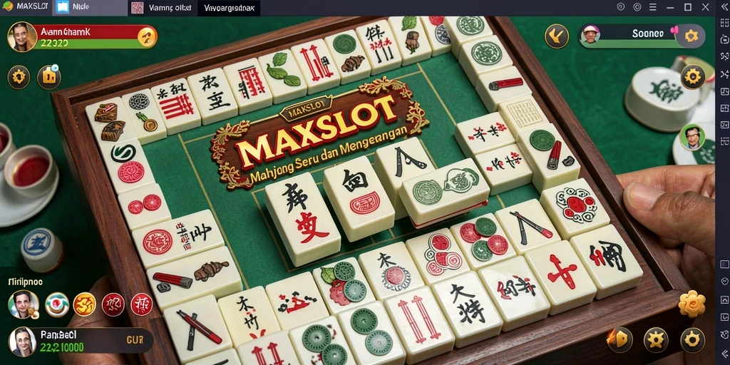 Tampilan gameplay seru dari MAXSLOT yang menampilkan Mahjong.