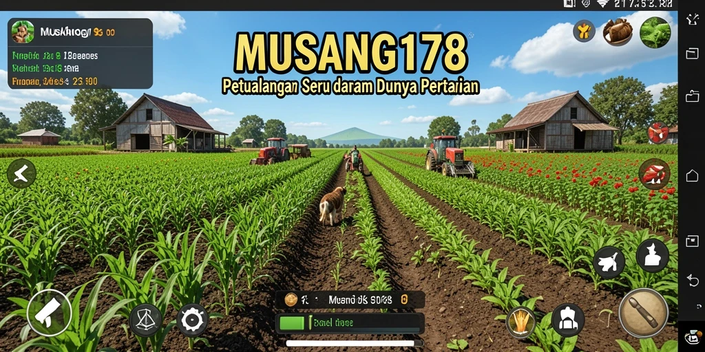 Tampilan gameplay <strong>MUSANG178</strong> saat menanam dan merawat tanaman.