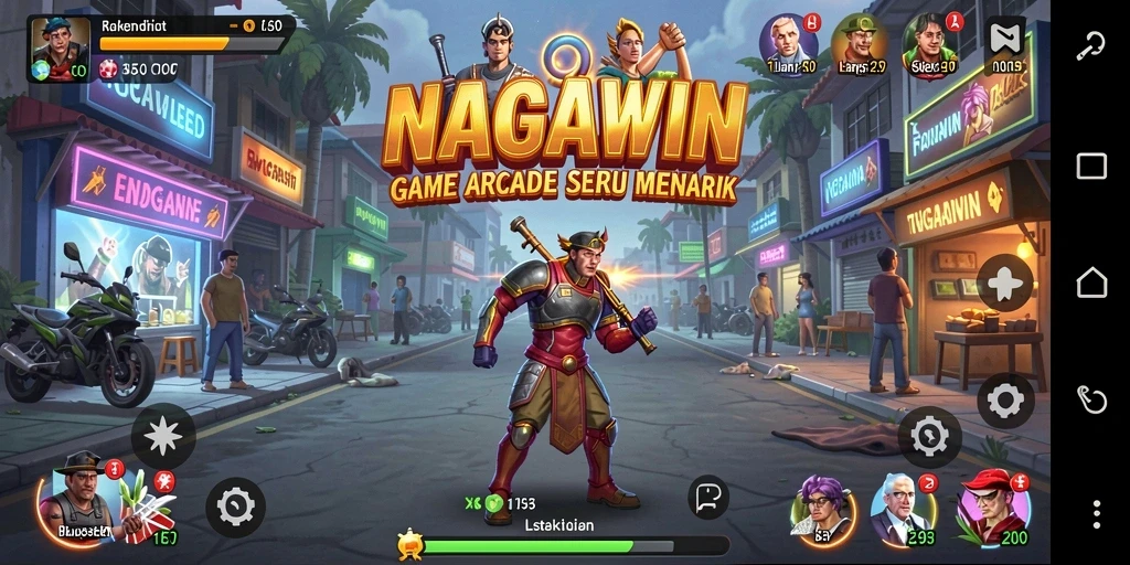 Tampilan gameplay NAGAWIN yang seru dan menantang.