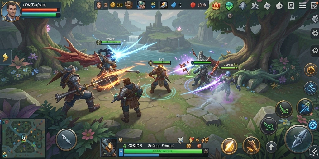 Screenshot gameplay OKIDR yang menunjukkan perpaduan strategi dan manajemen.