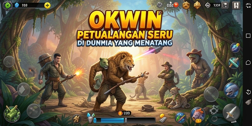 Tangkapan layar OKWIN menampilkan gameplay seru dalam petualangan yang mendebarkan.