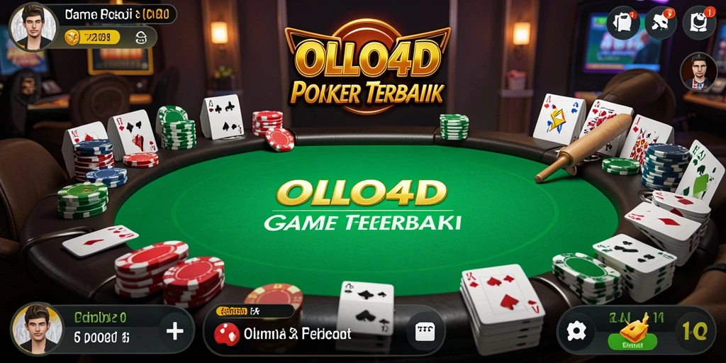 Screenshot utama OLLO4D menampilkan gameplay poker yang mendebarkan.
