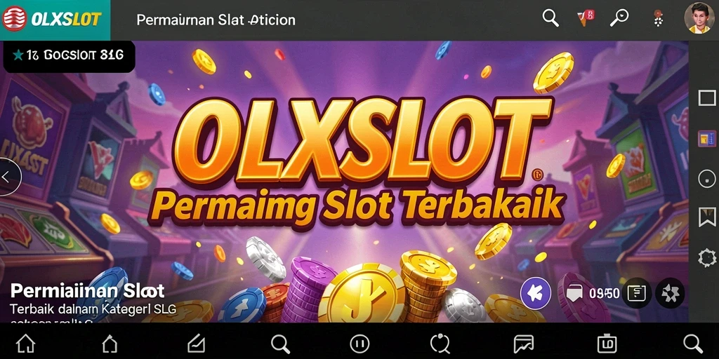 Tampilan gameplay menegangkan dari OLXSLOT dengan berbagai tema slot.