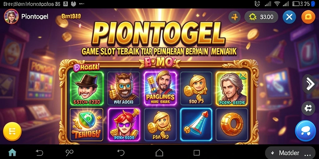 Screenshot PIONTOGEL menampilkan gameplay Slot yang seru dan menarik.