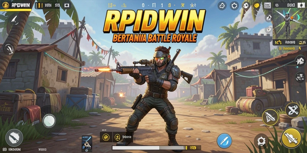 Tampilan permainan RPIDWIN yang intens dalam pertarungan Battle Royale.