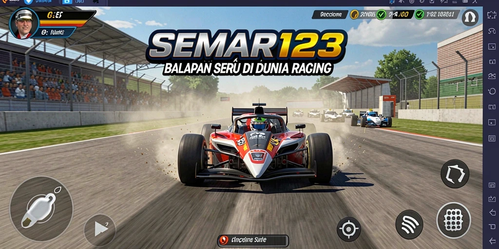Tangkapan layar gameplay menunjukkan aksi balapan yang mendebarkan dan detail kendaraan.