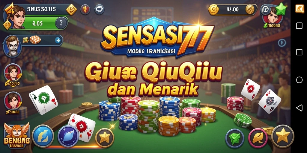 Tampilan gameplay seru dari SENSASI777 saat memainkan QiuQiu.