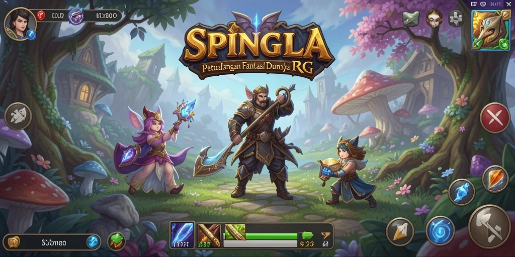 Tampilan gameplay menarik dari SPINGILA yang penuh aksi RPG.