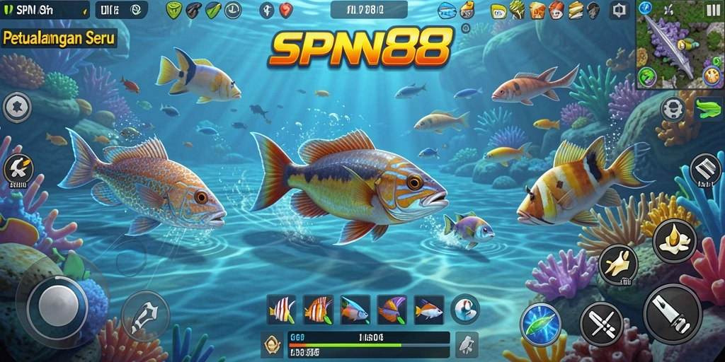 Screenshot SPN88 menampilkan aksi menembak ikan yang mendebarkan.