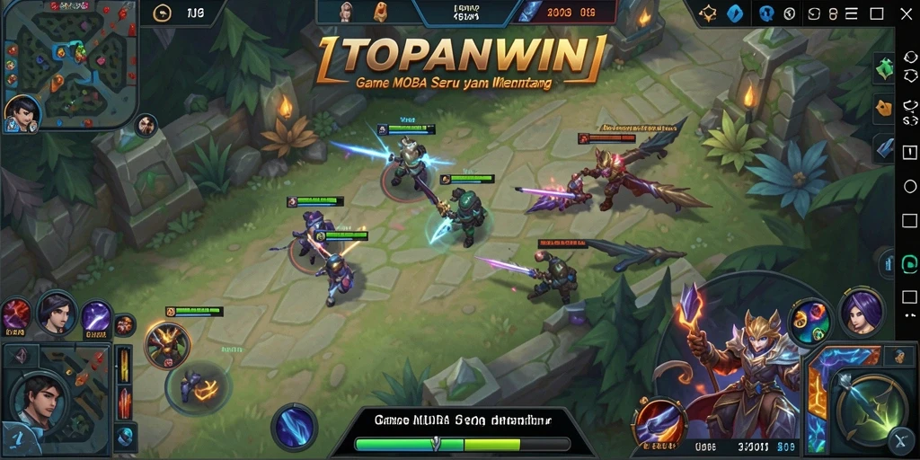 Tampilan gameplay seru dari TOPANWIN dalam aksi MOBA.